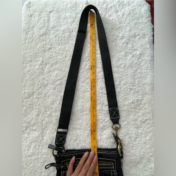 Coach signature print crossbody bag side os - Picture 4 of 15